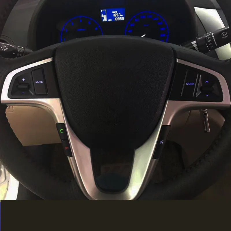 Многофункциональная кнопка рулевого колеса для Hyundai Verna Solaris DB008 с Bluetooth и синим