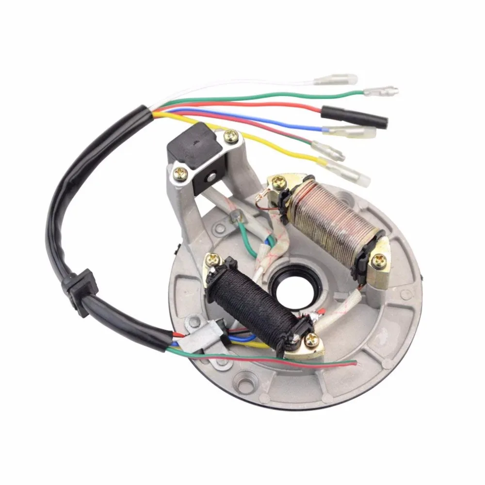 

2 Coil Magneto Stator for 50cc 70cc 90cc 110cc 125cc Taotao Kazuma SSR Baja Kick Start Dirt Bike ATV