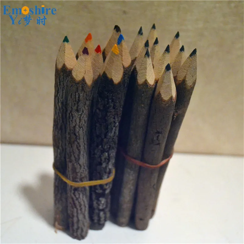 Emoshire Southeast Asian style decorations small gifts Thai handmade wood pencil decoration point crayon black color personality (1)