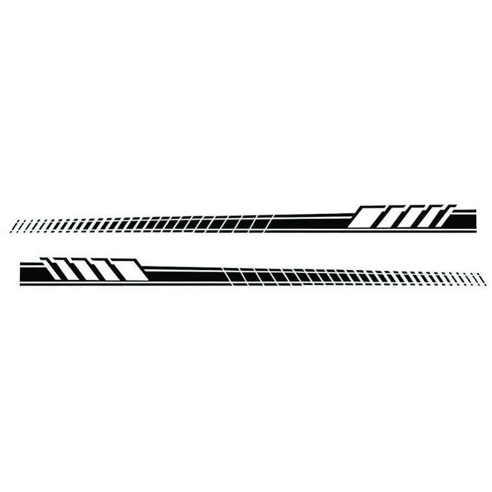 

2pcs Universal Racing Body Side Stripe Hood Sticker For All Car Vinyl Bumper Decals