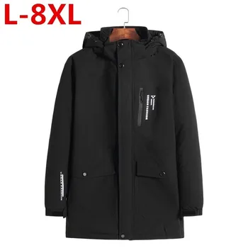 

plus size 8XL 6XL 2018 new autumnal men's jacket short casual coat overcoat hooded man jackets high quality fabric men's cotton