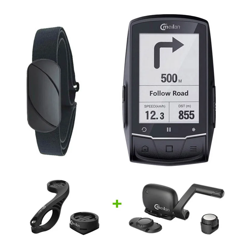 

Bluetooth GPS Bike Computer IPX6 Waterproof Bicycle GPS Computer Road Map GPS Navigation Odometer Motion Speedometer