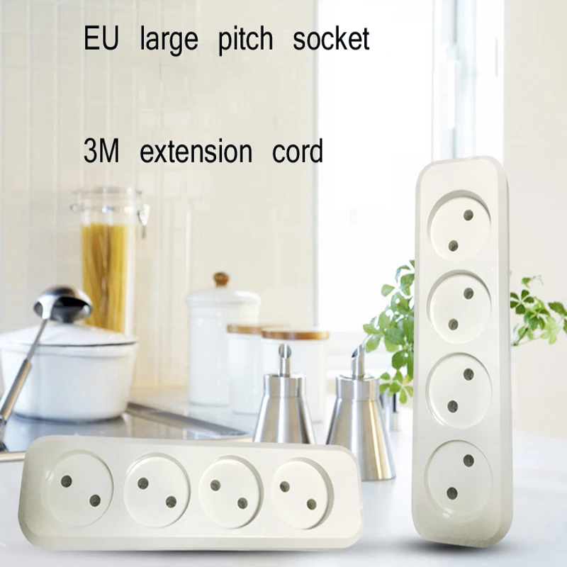 

Socket Conversion Plug 3M Extension Cord 4 Jack Smart Socket Terminal Board EU Row Plug Socket 2500W