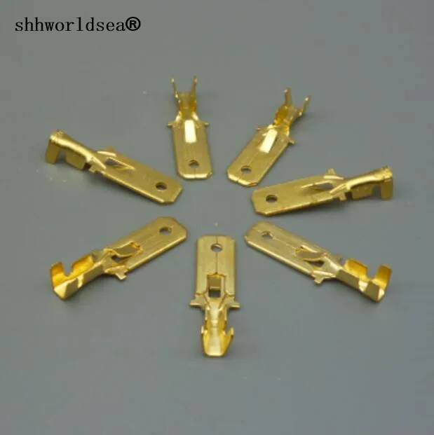 shhworldsea 2000PCS 6.3mm Auto Car Crimp Terminal Male Spade Wire