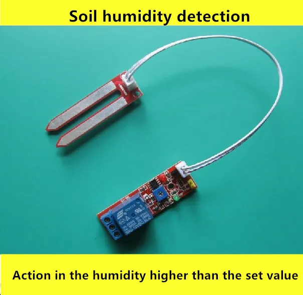

12V soil moisture Detection monitoring switch Water device sensing Relay module