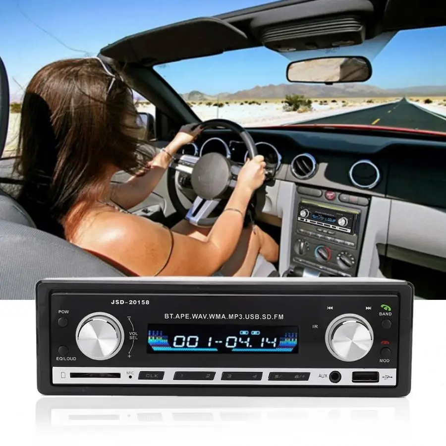Автомобильный MP3-плеер Bluetooth стерео аудио видео радио Поддержка WMA/APE/FLAC/WAV автомобилей