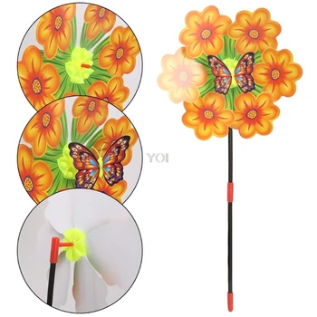 

Flower Windmill Wind Spinner Pinwheels Home Garden Yard Decoration