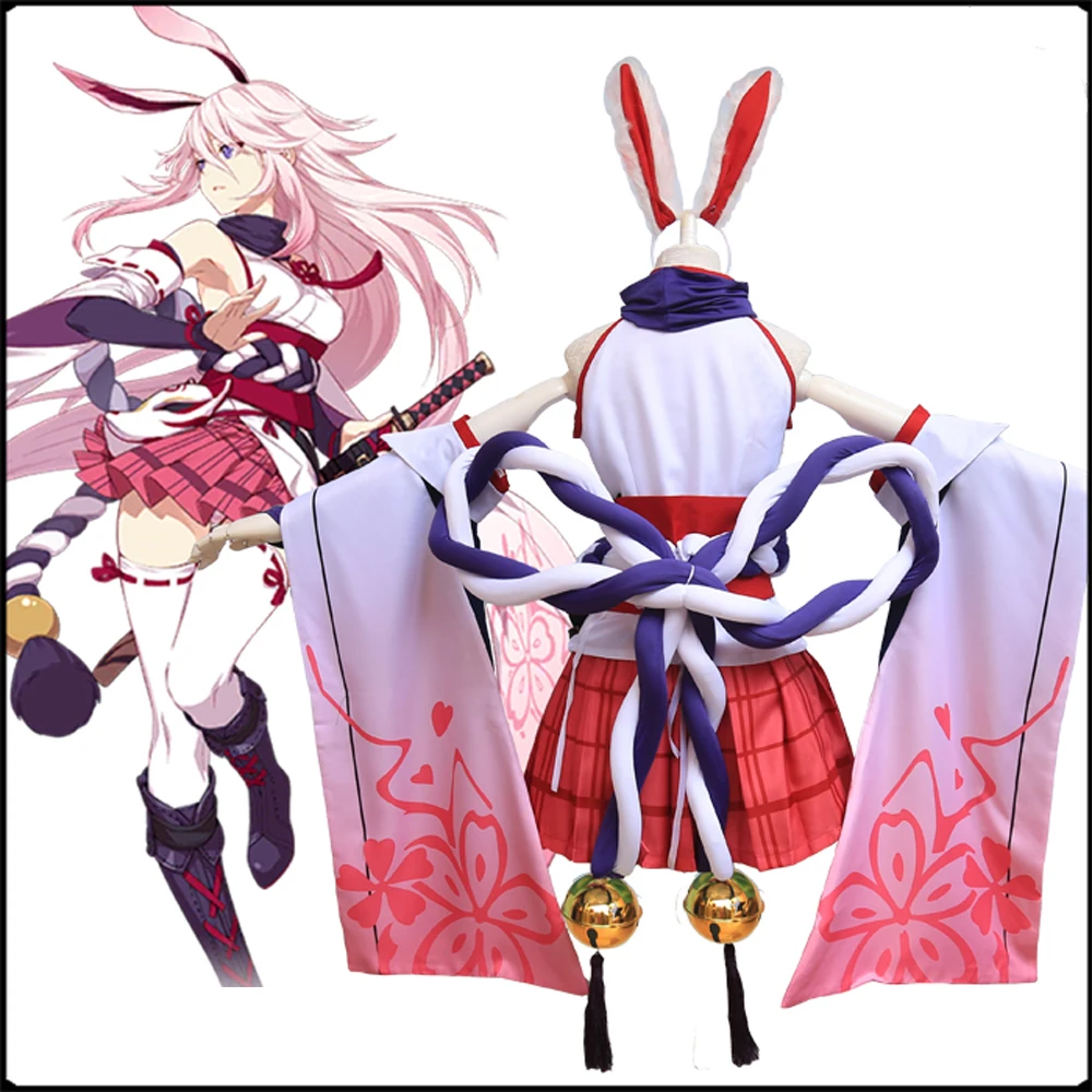 VEVEFHUANG Kосплей аниме Honkai Impact 3 Yae Sakura униформа косплей костюм куртка с капюшоном в