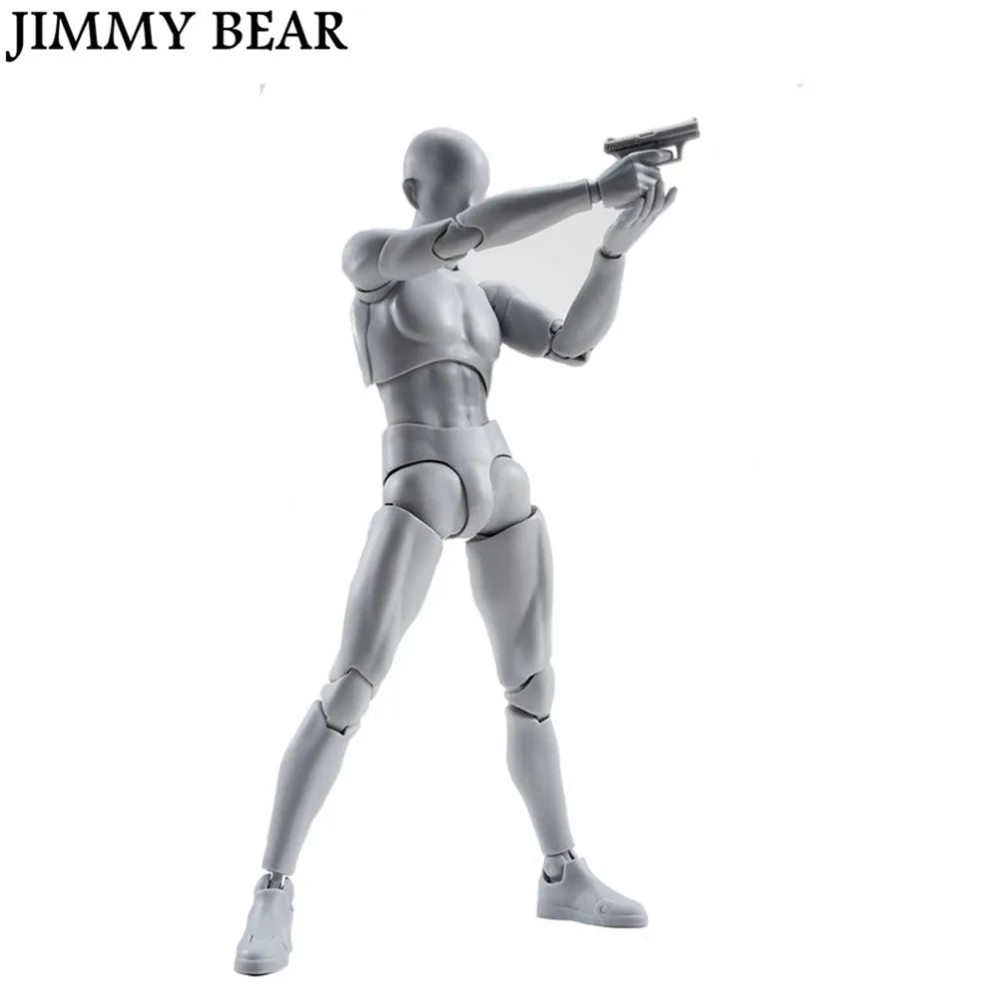 

JIMMY BEAR BODY KUN BODY CHAN body-chan body-kun Grey Color Ver. Black PVC Action Figure Collectible Model Toy