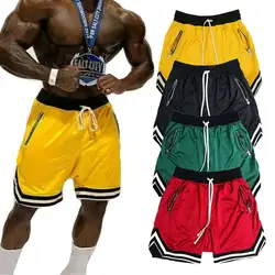 Hirigin модные Для мужчин; Летние повседневные шорты Спорт Тренажерный зал Тренировка бодибилдинг шорты