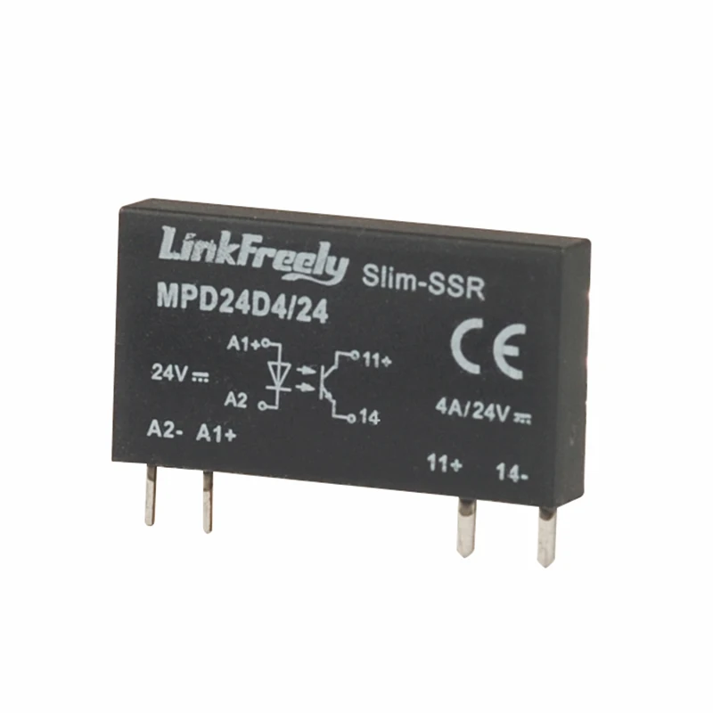 

MPD24D4/24 4 Pin PCB Micro Voltage Relay Switch Module 24VDC In 24VDC/4A Output,Smart Auto DC DC SSR Solid State Relay Bank+Mini