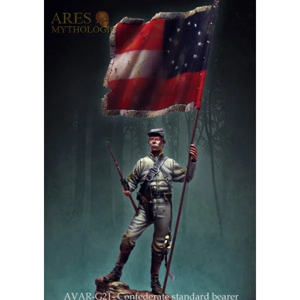 [Loong Way Miniatures] Ares мифологические/дракония миниатюры AVAR-G21-стандарт CONFEDERATE BEARER 75 мм Металлические Миниатюрные