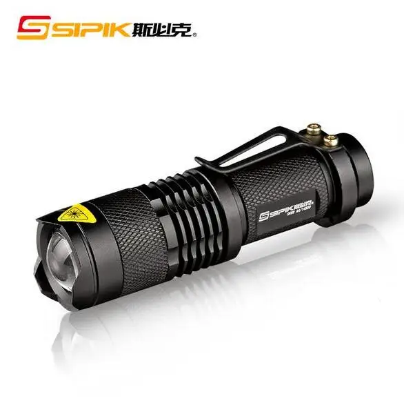 100% Original SIPIK SK68 CREE 200 Lumen Convex Lens LED Flashlight w/ Cree Q5-WC 3 Mode +1*AA/1*14500 Battery 100% Original SIPIK SK68 CREE 200 Lumen Convex Lens LED Flashlight w/ Cree Q5-WC 3 Mode +1*AA/1*14500 Battery
