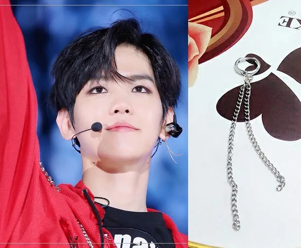 

[MYKPOP]EXO BAEKHYUN KAI RM Earring Earbud KPOP Fashion Accessories Unisex Have or No Have Ear Hole Fans Collection SA18051513