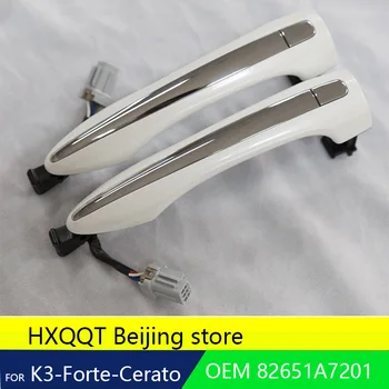

NEW Door Handle for Smart Key w Chrome Mood Lamp 2P Fit FOR Kia K3 Forte Cerato 2014+ Door handle handle button 82651A7201