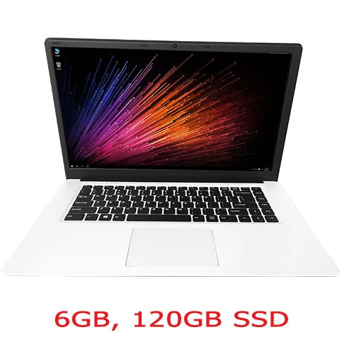 15,6 дюймов игровой ноутбук компьютер celeron N3450 четырехъядерный 6 ГБ ОЗУ 1 ТБ HDD 1920*1080 ips windows 10 ноутбуки - Цвет: 6GB 120GB SSD white