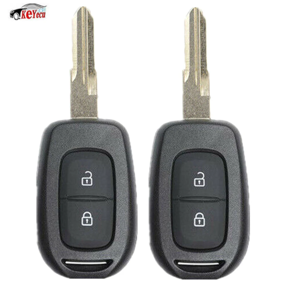 

KEYECU 2 Pcs/lot Replacement Remote Car Key Fob 2 Button 433MHz PCF7961 Chip for Renault Duster Dokker Trafic Master 2013-2017