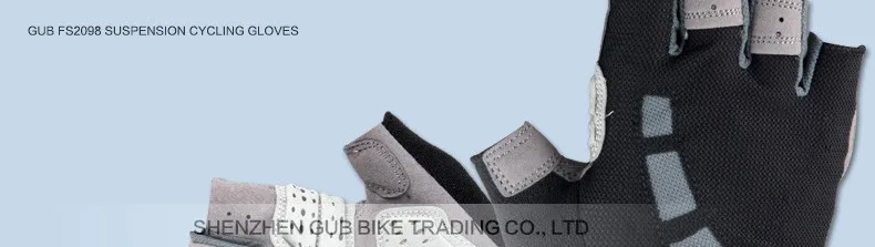 GUB 2098 мягкие дышащие велосипедные перчатки гелевые набивные велосипедные перчатки моющиеся перчатки с половиной пальцев мужские и женские спортивные велосипедные перчатки