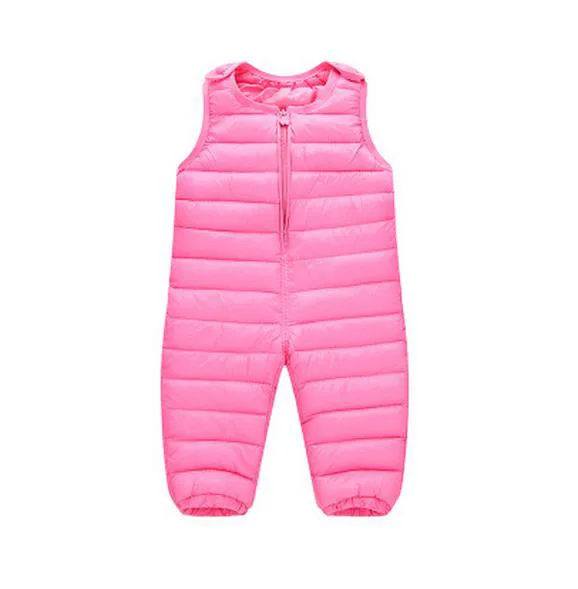 Рождественская зимняя одежда для новорожденных; толстый теплый хлопковый комбинезон для малышей; комбинезон для девочек и мальчиков; повседневный костюм; Детский комбинезон - Цвет: pink