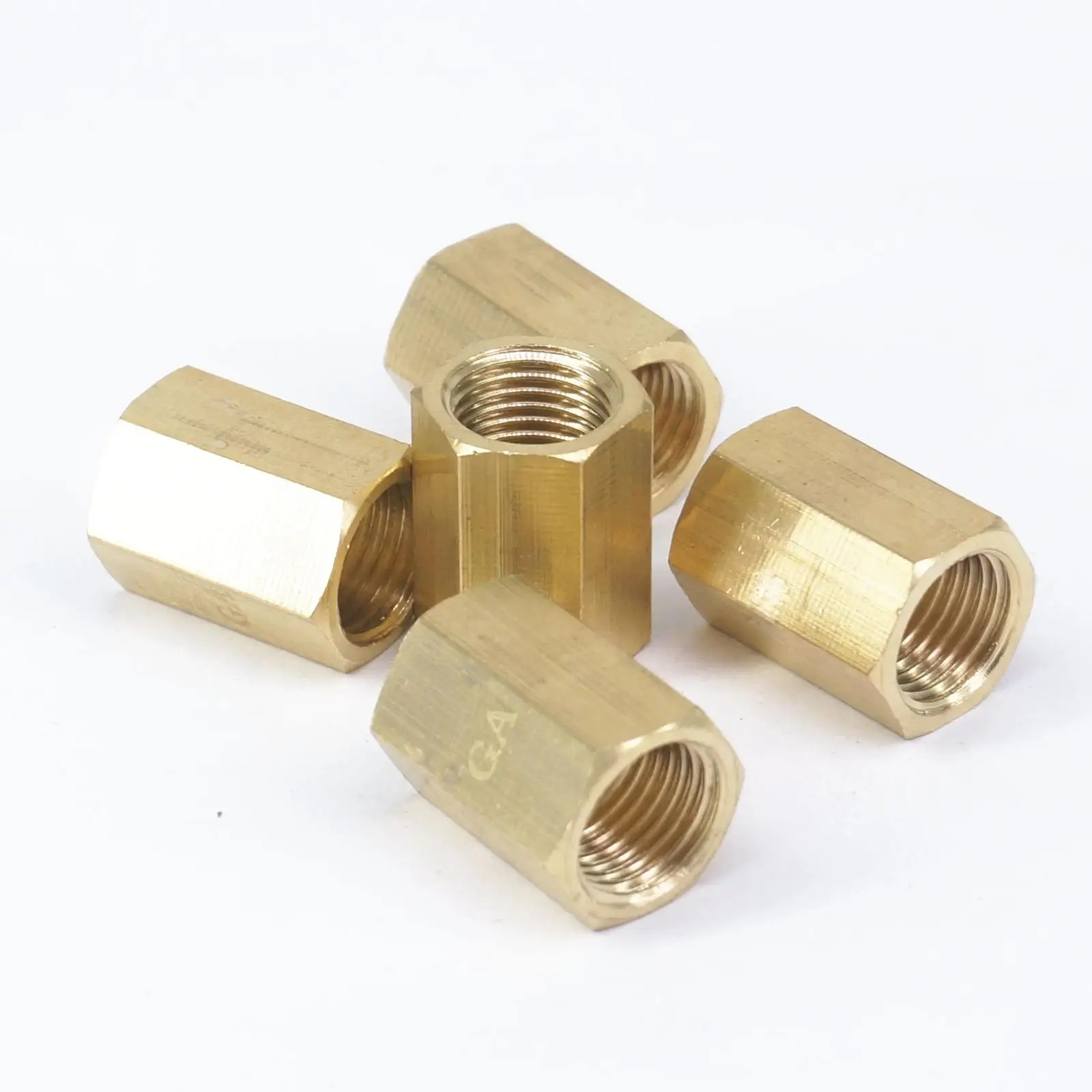 1/2 BSP Female Thread Brass Pipe Fittings Rounding Nut Rod Connector Coupling Full Port 1/2 BSP Female Thread Brass Pipe Fittings Rounding Nut Rod Connector Coupling Full Port