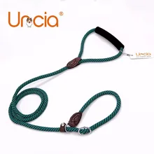 

[Uncia]8mm Diameter Stripled Green and Black Pet Collar and Leash Set Small Dog Sponge Handle Training and Puppy Walking Lead