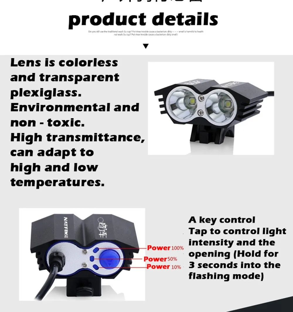 Sale 2400 Lumen Double T6 L2 Bike Bicycle Cycling LED Light Flashlight 5V 2A XML2 High Brightness Lamp Front Light & USB Interface 3 Sale 2400 Lumen Double T6 L2 Bike Bicycle Cycling LED Light Flashlight 5V 2A XML2 High Brightness Lamp Front Light & USB Interface 3
