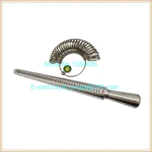 1 Набор Серебряных колец размер r размер пальца ювелирные изделия измерительная палка металлический палец кольцо Калибр Набор оправки размер США ювелирные изделия инструмент оборудование