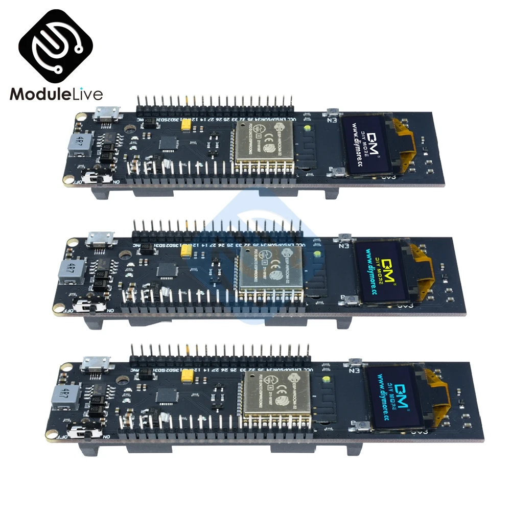 0,96 дюймовый oled-дисплей 18650 ESP32 ESP-32 ESP8266 литиевая батарея WiFi Bluetooth щит макетная плата CP2102 модуль