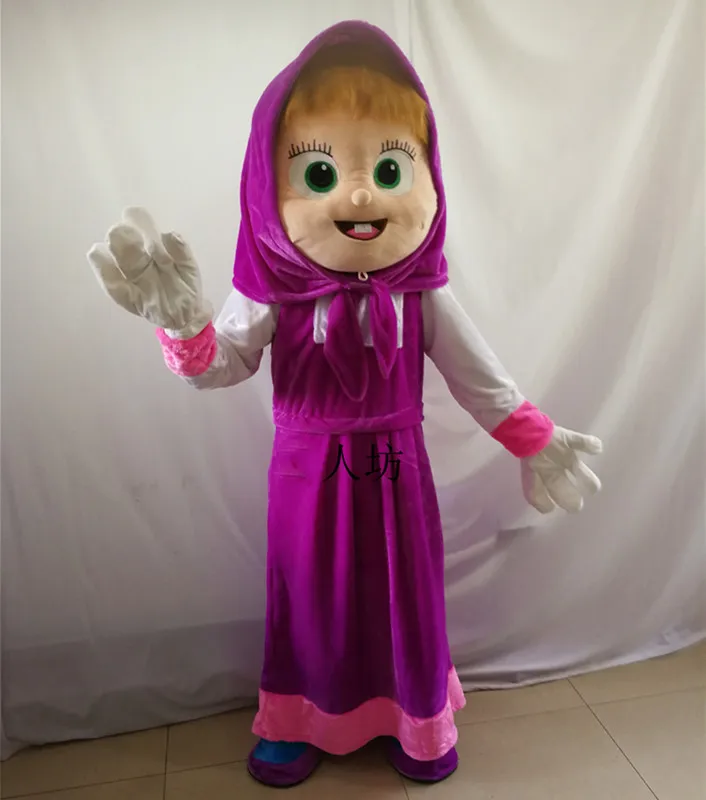 Goede Hoge Kwaliteit Meisjes Mascotte Beer Ursa Grizzly Mascotte Kostuum Cartoon Karakter Mascotte Kostuums Halloween Fancy Dress