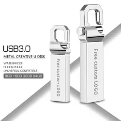 Usb флеш-накопитель 64 Гб/3,0 Металлический флеш-накопитель 32 Гб Флешка 16 ГБ/8 ГБ/4 ГБ/128 ГБ стержень для браслетов подарок usb флеш-накопитель на