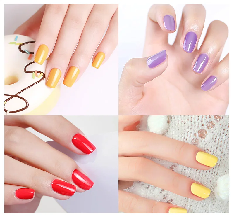 (6 шт./лот) ROSALIND 7 мл Гель лак для ногтей Vernis Полупостоянный чистый цветной UV