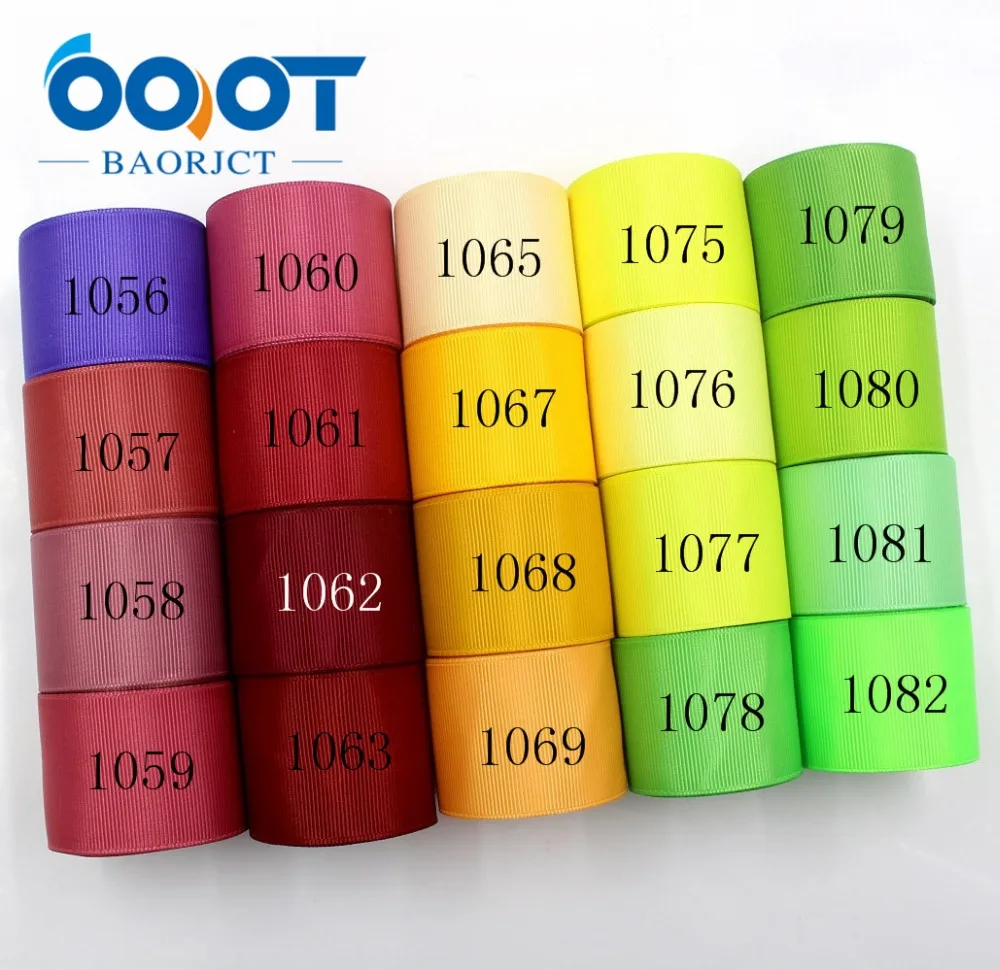 OOOT BAORJCT 181015-L38mm-6,38mm 10yards Solid Color Ribbons Thermal transfer Printed grosgrain,DIY Clothing handmade materials