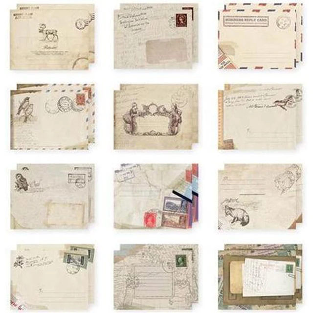 12 Pcs/lot 12 Designs Paper Envelope Cute Mini Envelopes Vintage European Style For Card Scrapbooking Gift Free Shipping 03210