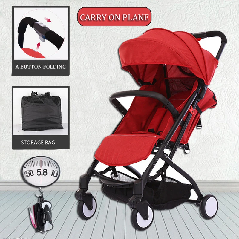 

New Babytime Compact Lightweight Baby Stroller Pram Easy Fold Travel Carry-on