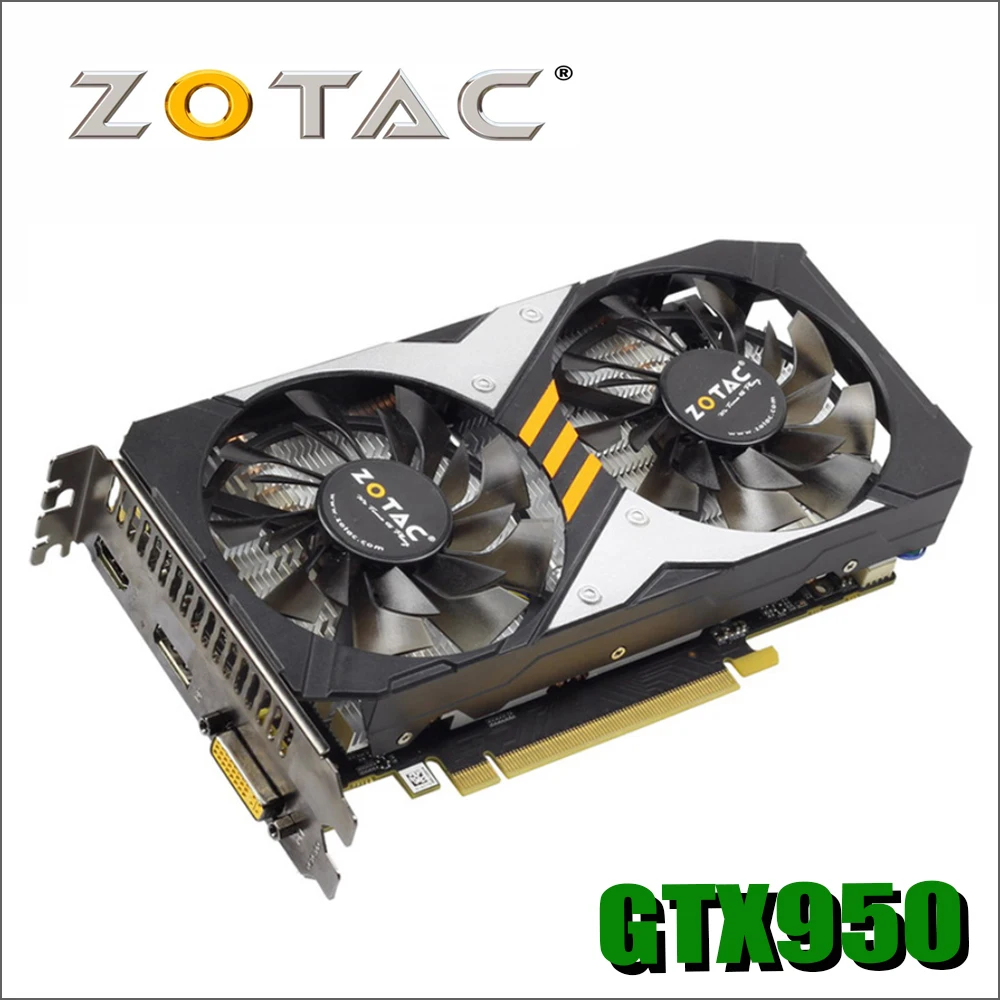 

ZOTAC Video Card GeForce GTX950 2GD5 128Bit GDDR5 Graphics Cards for nVIDIA Map GTX 950 2G Devastators Hdmi Dvi gtx960 750 750ti