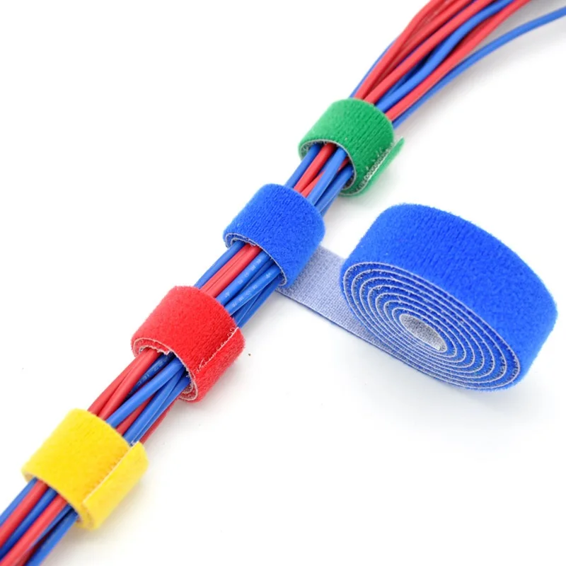 Antirr нейлоновый кабель менеджер устройства для сматывания шнуров Марка Разноцветные Галстуки этикетки ленты провода 1 м липучка волшебная лента