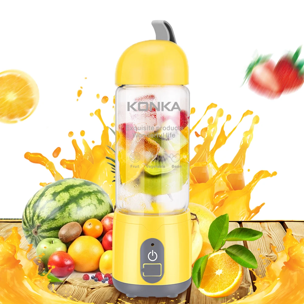 DIDIHOU Портативный USB аккумуляторная чашка сока электрическая автоматическая соковыжималка блендер Tazer смузи машина экстрактор оранжевый 60 Вт 400 мл