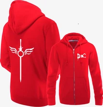 Hot game Dante Cosplay Costumes New Men’s Winter Coat zipper Hoodie costume