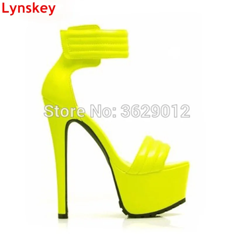 

Lynskey Women Sandals Gladiator Party Ankle Strap Ultra High Heels Sexy Peep Toe Platform Summer Pumps Ladies Shoes
