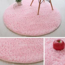 Круглые плюшевые мохнатые ковры для гостиной, домашний декор, спальня, гардероб/обеденный стол, коврики, компьютерный стул, напольный коврик