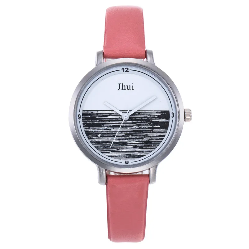Jhui Women's Fashion Leather Strap Analog Quartz Glass Mirror Watches Jhui Women's Fashion Leather Strap Analog Quartz Glass Mirror Watches