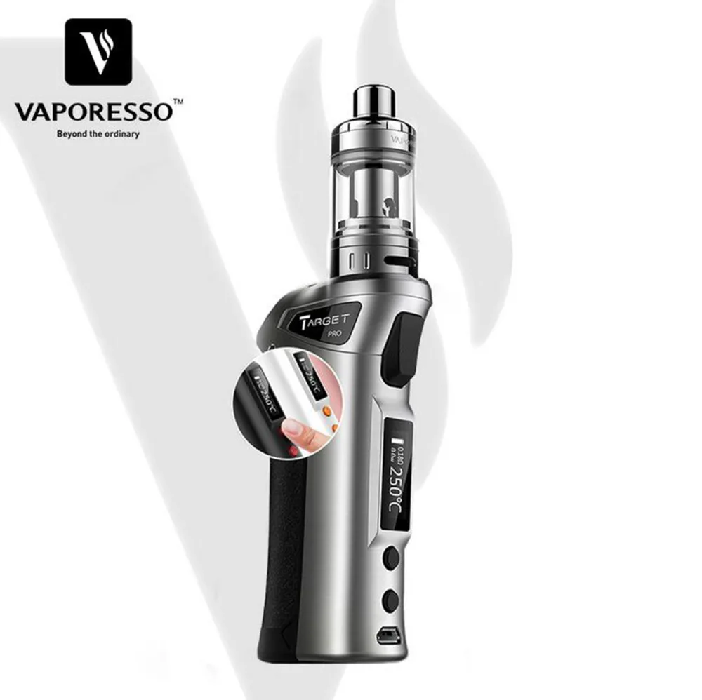 Original Vaporesso Target Pro Starter Kit VTC 75W Vape Box Mod 2.5ml Target Pro Tank elektronik sigara kit 5 Colors New Arrivals Original Vaporesso Target Pro Starter Kit VTC 75W Vape Box Mod 2.5ml Target Pro Tank elektronik sigara kit 5 Colors New Arrivals