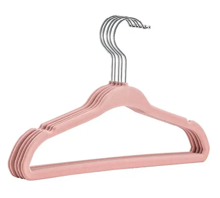 

100pcs/lot 28cm Child Hanger Flock Printing Hangers Magic Slip-resistant Baby Hangers Clothes Rack Seamless Hanger SN1534