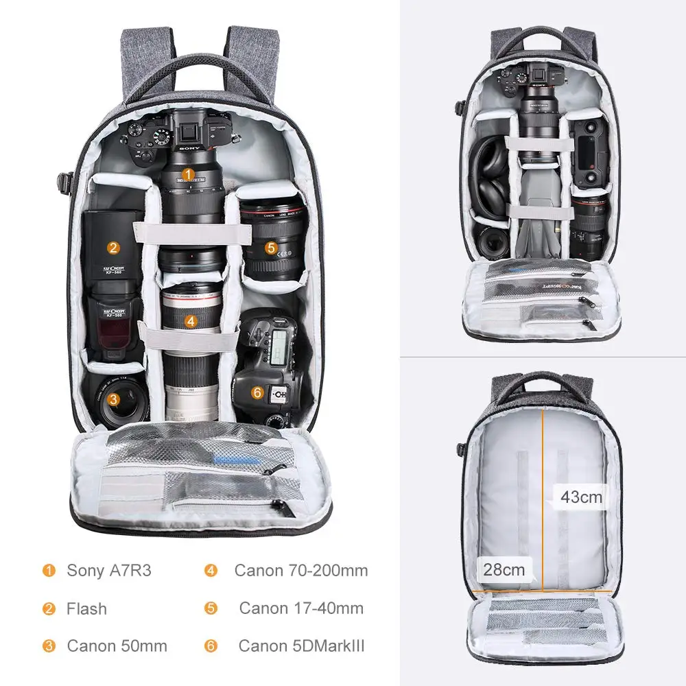K&F Concept Professional Camera Backpack Large