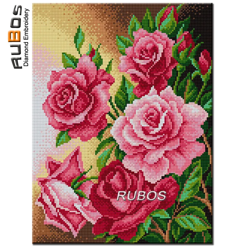 Rubs DIY Алмазная вышивка крестиком Розы Цветочные Цветы 5D полная круглая Алмазная вышивка Алмазная мозаика распродажа Подарочная коробка Декор