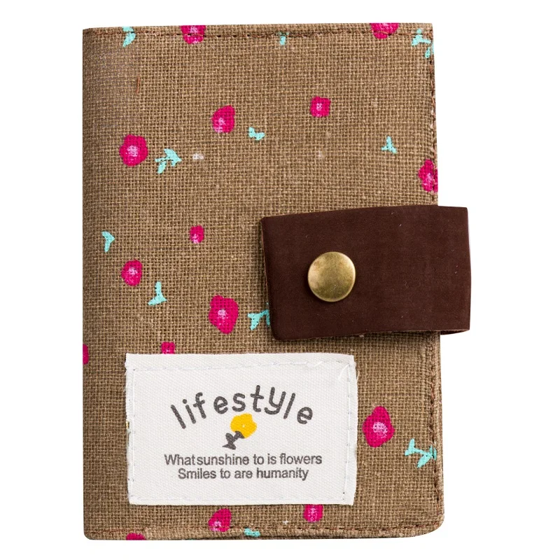 Винтажный цветочный женский холщовый 24 комплекта Кредитная ID карта, сумка-клатч портмоне, кошелек сумка для монет