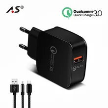 А. С 1 м микро USB кабель QC 3,0 мобильный телефон быстрое зарядное устройство зарядный кабель комплект для Xiaomi samsung huawei смартфон