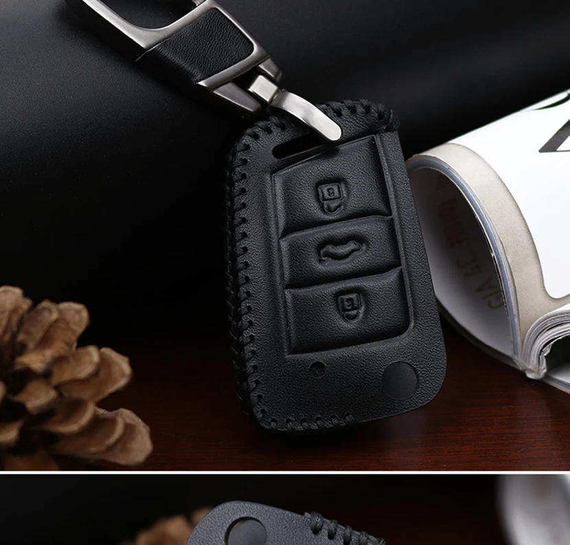 Чехол для автомобильных ключей для Skoda Karoq Octavia A5 2 A7 A4 Fabia 3 Citigo Superb Rapid кожаный чехол для ключей аксессуары