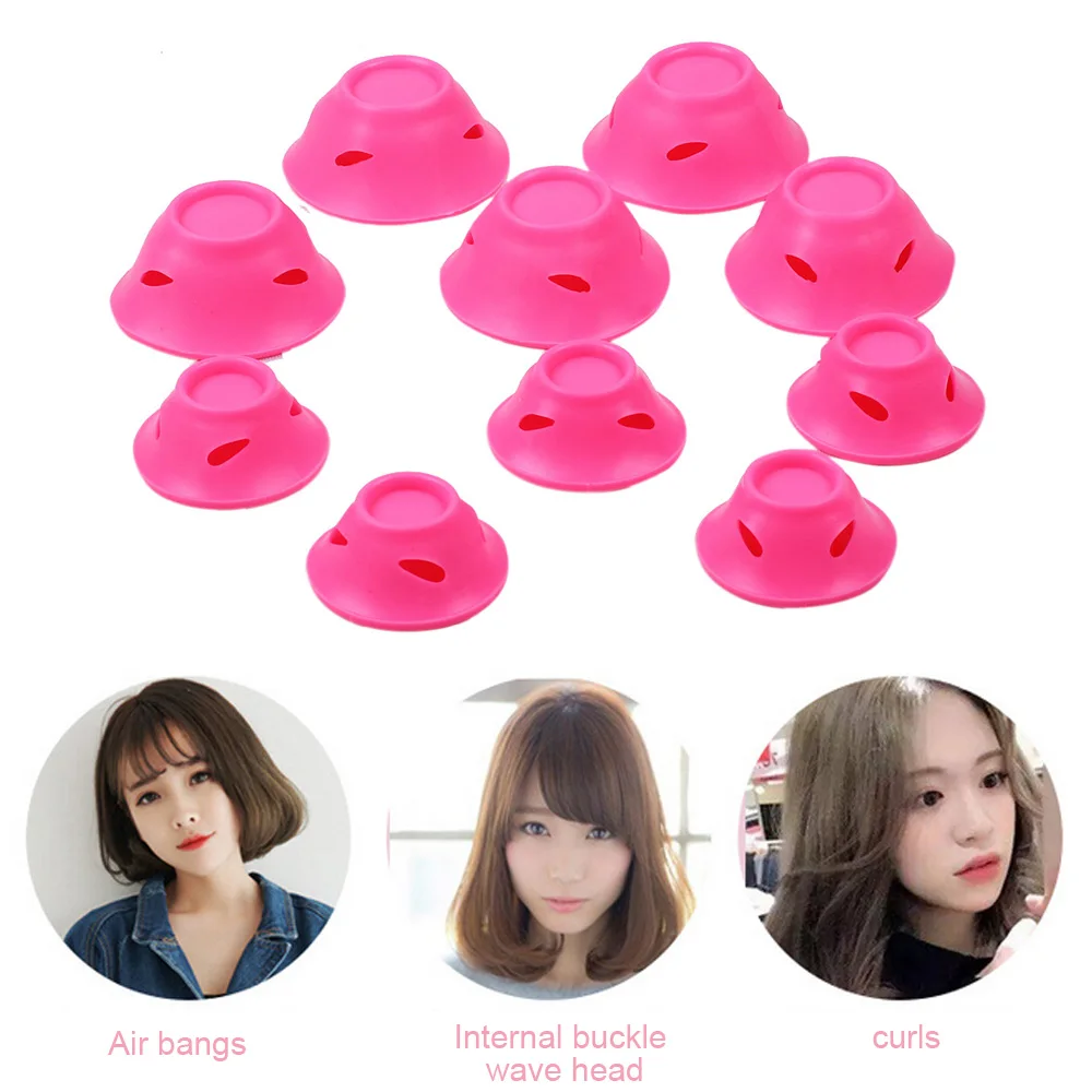 40pcs Silicone Hair Curlers Hair Curler Roller No Damage Curler Sleep Style Tools with Clear Bag No Heat Curlers
