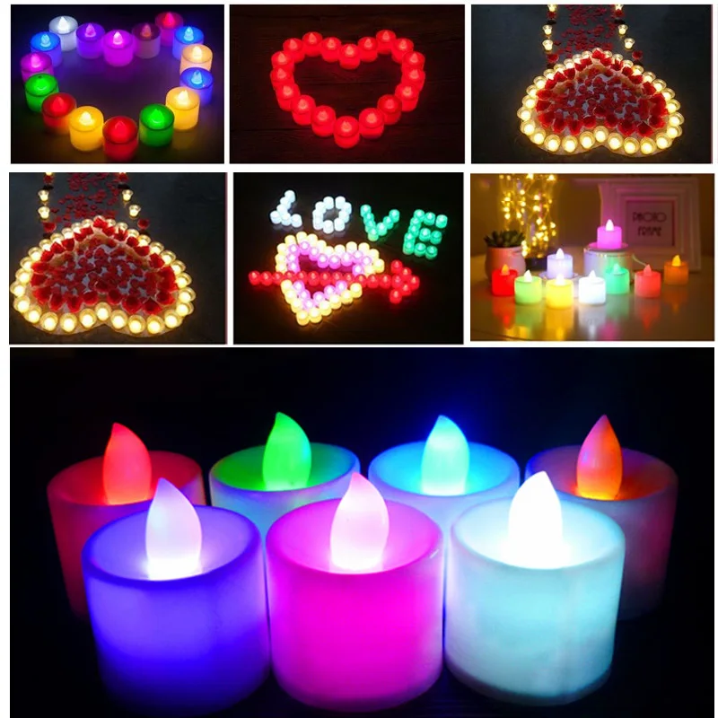 

24pcs Flameless LED Tea Light Candles Bright Flickering Battery Powered Fake Candles QP2